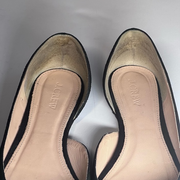 J Crew d’orsay black suede ballet flats sz 8 - Picture 6 of 8